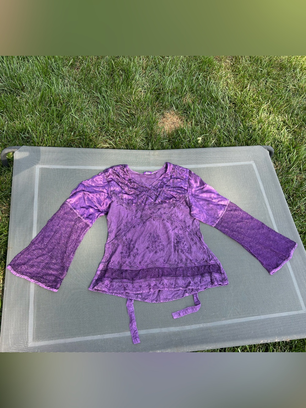 Braja exclusives peasant top‎ size M/L purple fairy cottagecore whimsy fall